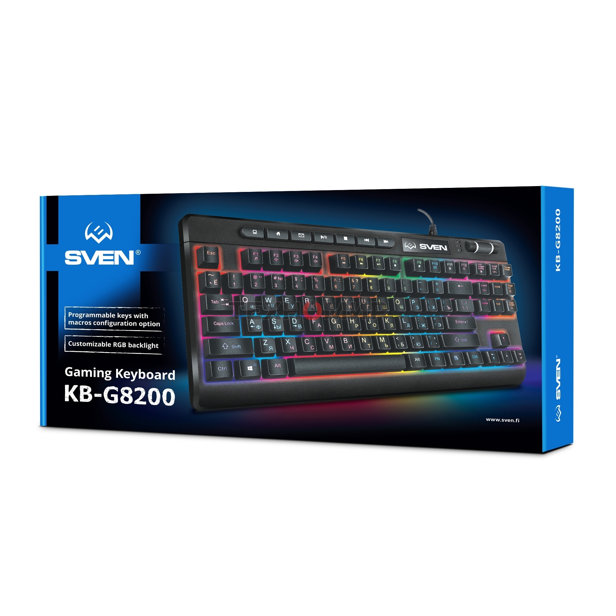 Клавиатура Sven KB-G8200 проводная, USB Type-A, чёрный