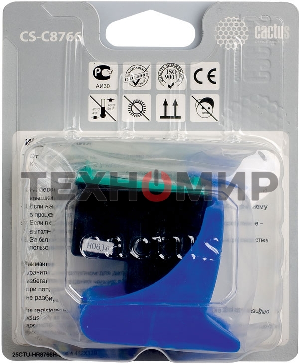 Картридж струйный Cactus CS-C8766 №135 многоцветный (18 мл) для HP DJ 5743/6543/6843/DJ 6213/7313/7413/6313/7213/7313/7413/K7103/PS 2573/2613/2713/8053/8153/8453/8753/D5063/Pro B8353