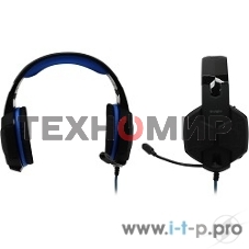Гарнитура проводная SVEN AP-U980MV, черный-синий (USB, LED, 7.1, 2.2m)