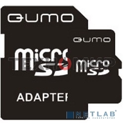 Флеш карта QUMO QM4GMICSDHC4 4Gb MicroSDHC Class 4, SD adapter
