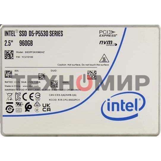 Накопитель SSD Intel D5-P5530, 960Гб, 2.5