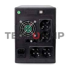 Источник бесперебойного питания Powerman Smart Sine 1500VA/1050W, 220V, Line-Interactive, LCD, Tower, Out: 4xShuko, черный*SmartSine1500