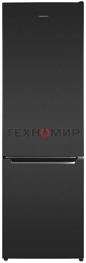 Холодильник Maunfeld MFF176SFSB черный двухкамерный 188/75л морозилка снизу, ручная разморозка