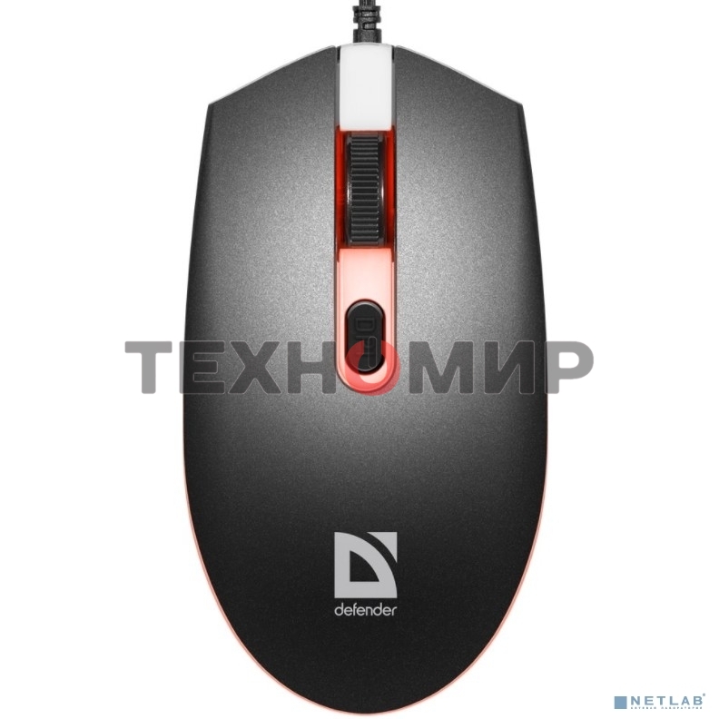 Мышь проводная Defender Dot MB-986 черный, 1600 dpi, USB, кнопки - 4