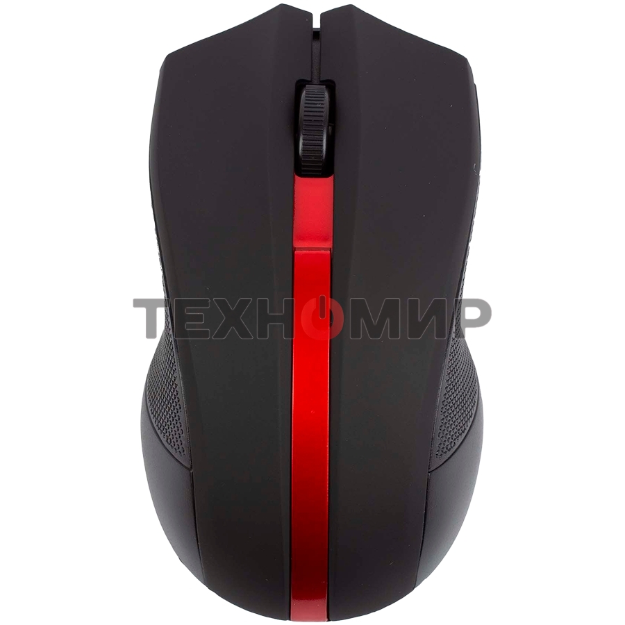 Мышь беспроводная HIPER HOMW-073 черный/красный, 1000 dpi, радиоканал, USB, кнопки - 3