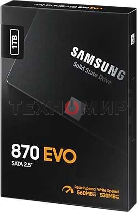 Накопитель SSD Samsung 870 EVO, 1Tb, SATA III, 2.5