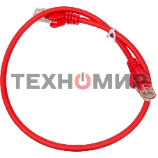 Патч-корд Lanmaster utp LAN-PC45/U5E-0.5-RD вилка RJ-45-вилка RJ-45 кат.5е 0.5м красный LSZH (уп.:1шт)