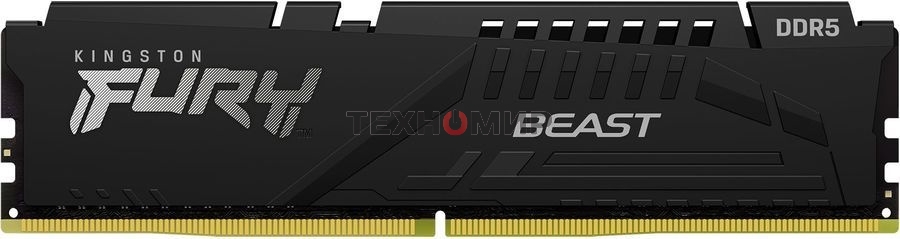Оперативная память Kingston Fury Beast, DDR5, 32GB (1x32 GB), 6000 MHz, CL36, DIMM, радиатор, черный