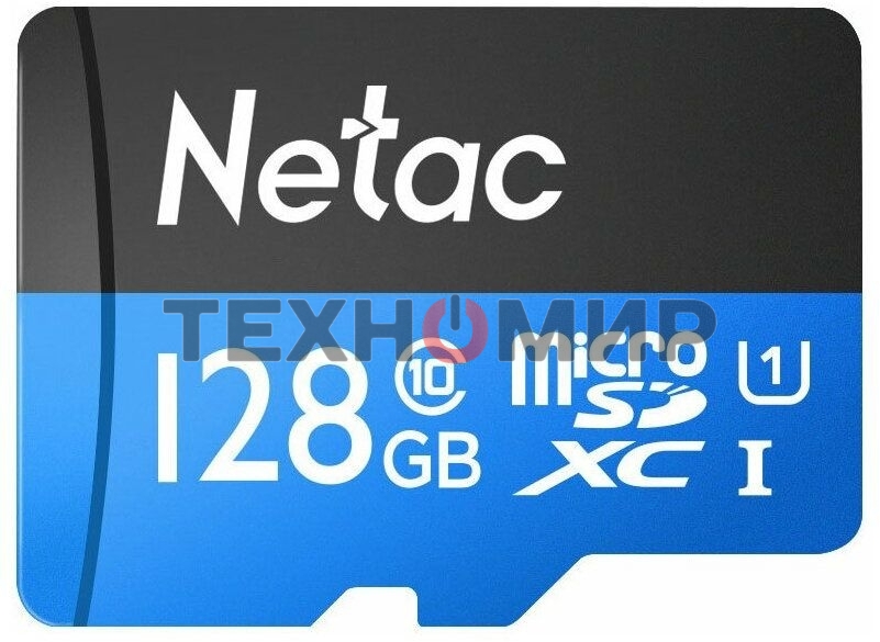 Флеш-Карта NeTac P500 Standard MicroSDXC 128Gb U1/C10 up to 80Mb/s, retail pack card only