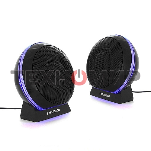 Акустическая система 2.0 Гарнизон GSP-150, черный, 6 Вт, FTB-динамики, материал- пластик, USB - питание