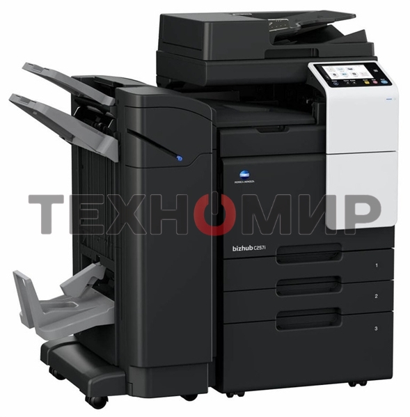 МФУ лазерное Konica Minolta Bizhub C257i (ACVD021), A3, цветной, печ. 25 стр/мин (A4) 12 стр/мин (A3), скан. до 55 стр/мин., 1800 x 600 dpi (печать) 600 x 600 dpi (скан.), USB, Ethernet, без картриджей и автопода - установка и запуск специалистом АСЦ