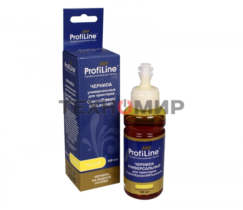 Чернила ProfiLine Premium для Canon/Epson/HP/Lexmark Yellow 100 мл водн