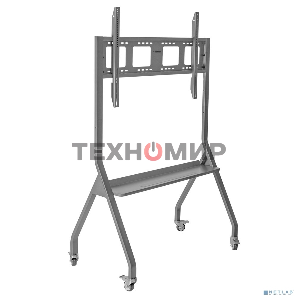 Мобильная стойка напольная Kromax OMEGA-12 silver, 1 шт/уп, Мобильная стойка напольная для TV 32