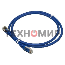 Кабель Патч-корд Lanmaster FTP LAN-PC45/S6-1.0-BL вилка RJ-45-вилка RJ-45 кат.6 1м синий LSZH