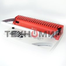 Переплетчик Heleos БП9п бело-красный (БП9ПБК) A4/перф.9л.сшив/макс.150л./пластик.пруж. (6-19мм)