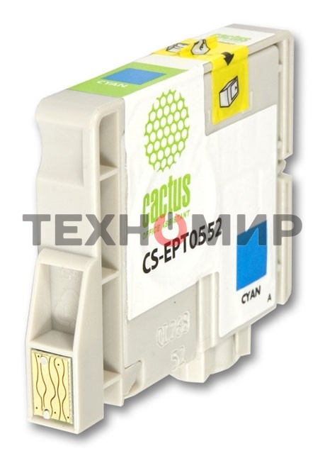 Картридж струйный Cactus CS-EPT0552 голубой для Epson Stylus RX520/Stylus Photo R240 (10мл)