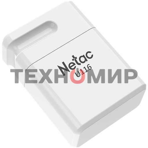 Флешка USB Netac U116 (NT03U116N-064G-20WH), 64Gb, USB 2.0, R/W 70/30, белый