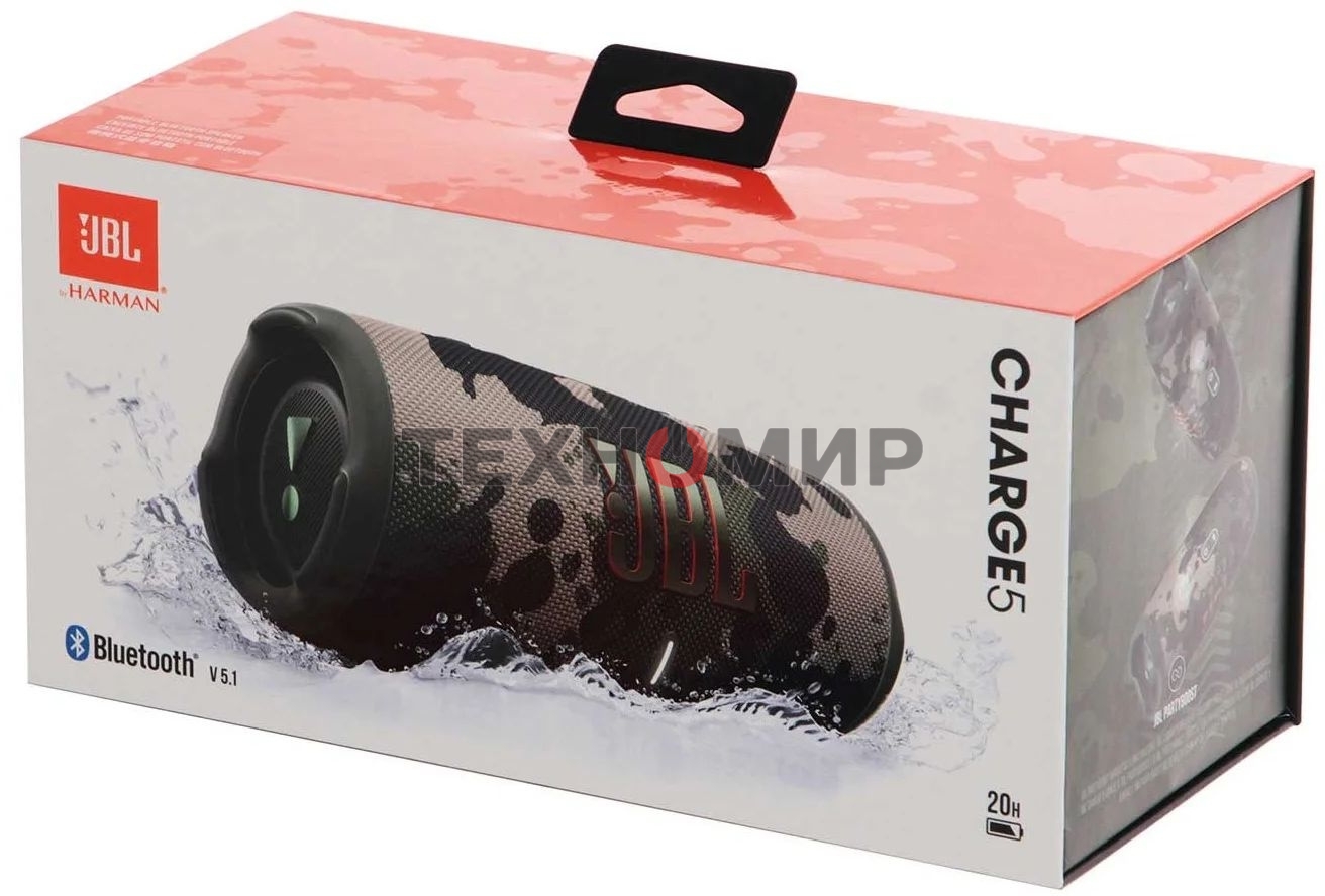 Портативная акустика JBL Charge 5, камуфляж