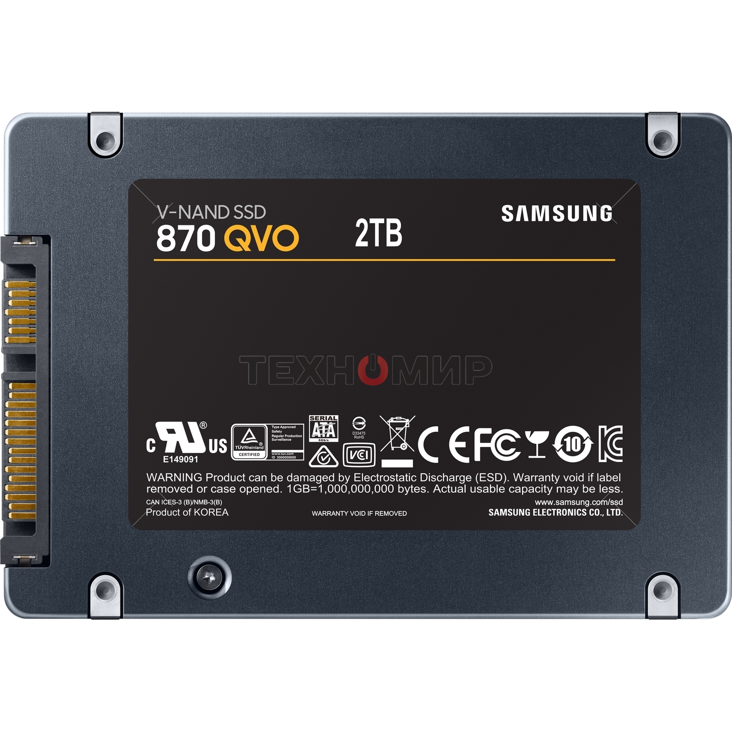 Накопитель SSD Samsung 870 QVO, 2Tb, SATA III, 2.5
