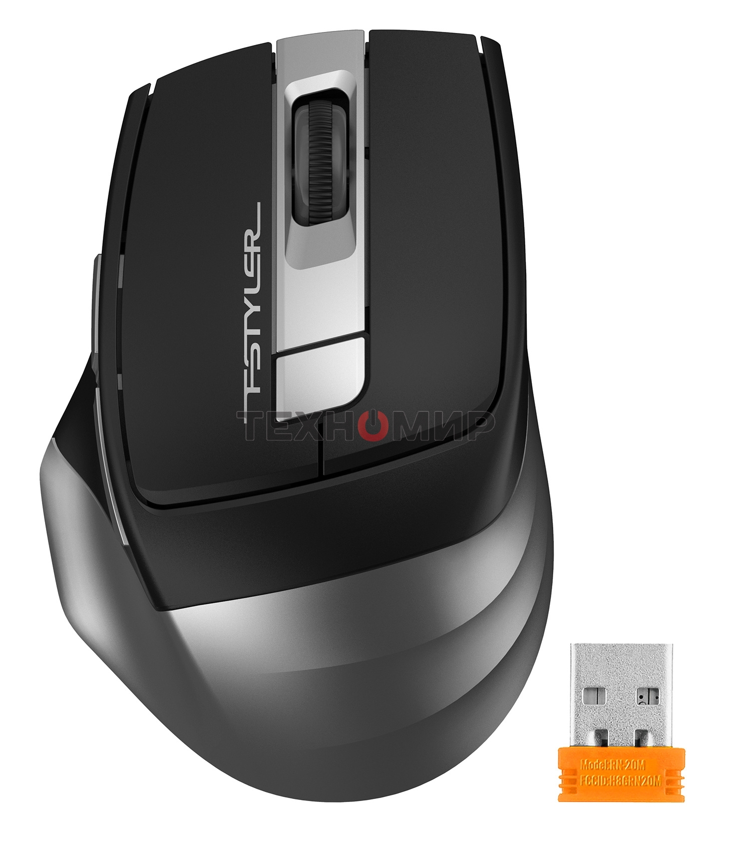 Мышь беспроводная A4Tech Fstyler FG35 серый/черный, 2000 dpi, радиоканал, USB, кнопки - 6