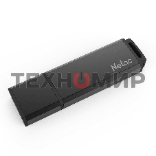 Флешка USB Netac U351 (NT03U351N-064G-20BK), 64Gb, USB 2.0, R/W 25/10, черный