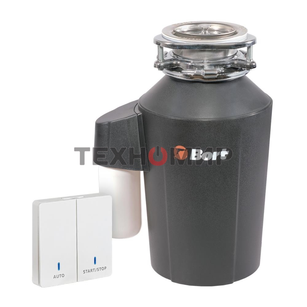 Измельчитель пищевых отходов Bort Alligator Green 750Вт черный