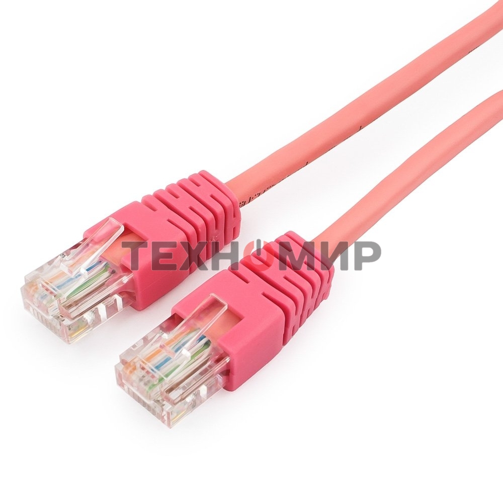 Патч-корд UTP Cablexpert cat.5e, 3м, литой, многожильный, розовый