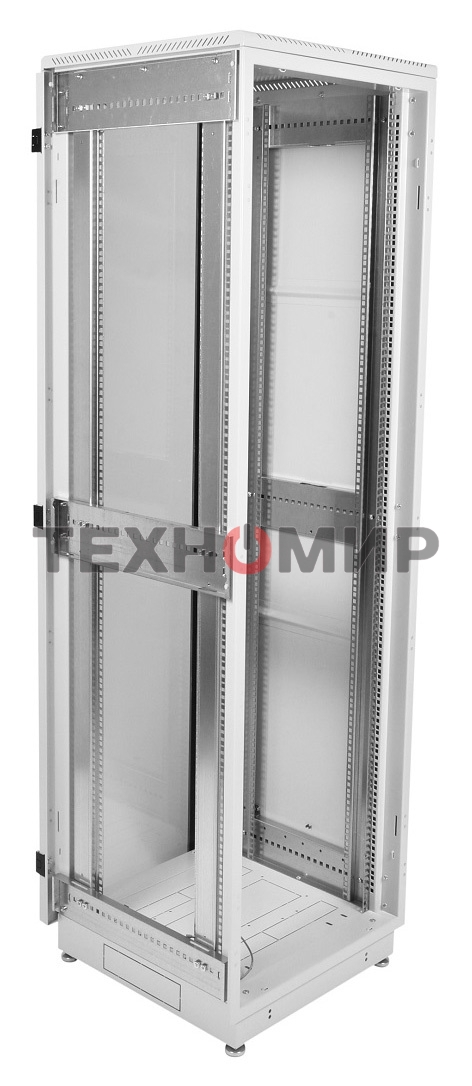 Шкаф телекоммуникационный напольный 42U (600x800) дверь стекло, черный (ШТК-М-42.6.8-1ААА-9005) (3 коробки)