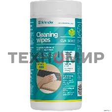 Чистящие салфетки Defender ECO для поверхностей офисной техники, (не применять для ЖК- экранов!)/туба/100 шт/Россия