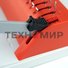 Переплетчик Heleos БП9п бело-красный (БП9ПБК) A4/перф.9л.сшив/макс.150л./пластик.пруж. (6-19мм)