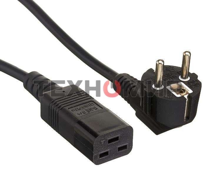 Кабель питания ExeGate Power PC19-1,8P (Евровилка Schuko->С19) VDE-250V-3*1.5-CU, черный, 16А, 1.8м