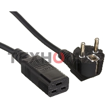 Кабель питания ExeGate Power PC19-1,8P (Евровилка Schuko->С19) VDE-250V-3*1.5-CU, черный, 16А, 1.8м