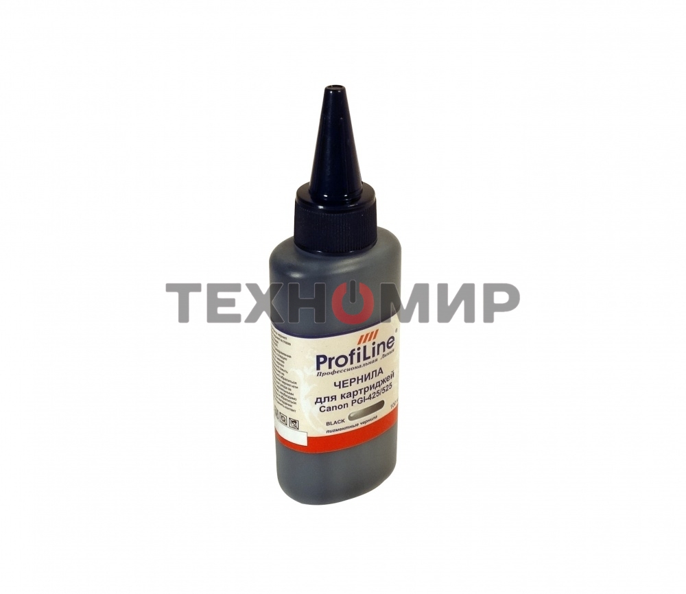 Чернила ProfiLine PL-PGI-425/525 для принтеров Canon iP4820/iP4840/iP4850/iP4870/MG6120/MG6140/MG6150/MG6170/MG8120/MG8140/MG8150/MG8170 черный водные 100 мл