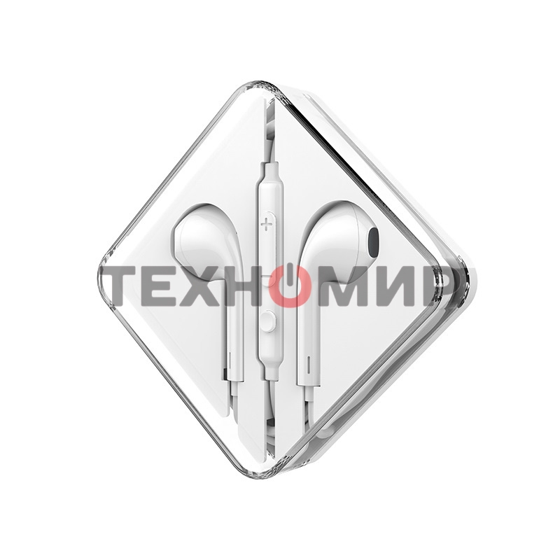 Наушники проводные вставки с микрофоном Hoco M55 белый