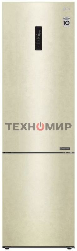 Холодильник LG GA-B509CESL бежевый глянцевый двухкамерный 277/107л морозилка снизу, No Frost