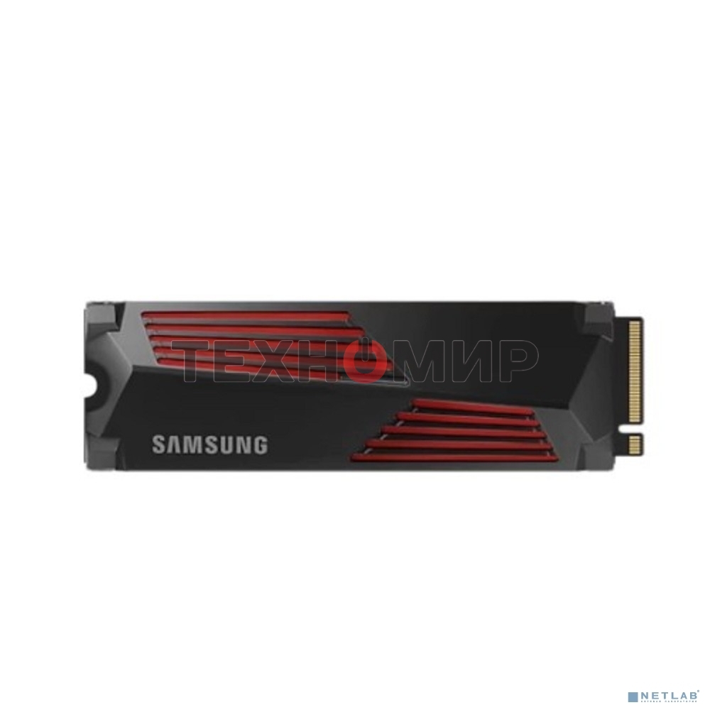 Накопитель SSD Samsung 990 PRO, 1000Gb, PCIe 4.0 x4, M.2 2280, NVMe, R/W 7450/6900, с радиатором