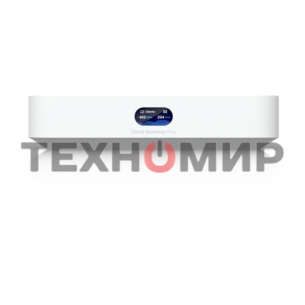 Маршрутизатор Ubiquiti UniFi Cloud Gateway Max 512Gb 4 ядра (1,5 ГГц), 4х 2.5G RJ45, 1х 2.5G RJ45, SSD 512 Gb
