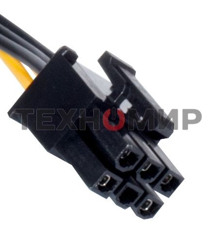 Переходник питания PCI-Express 6pin (от 2х разъемов Molex (IDE) блока питания), 15 см ExeGate EX138937RUS
