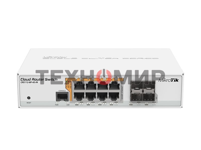 Маршрутизатор 8PORT 1000M 4SFP CRS112-8P-4S-IN MIKROTIK