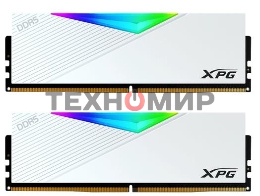 Оперативная память XPG Lancer, DDR5, 32Gb (2x16Gb), 6000MHz, CL30, DIMM, с радиаторами, RGB, белый