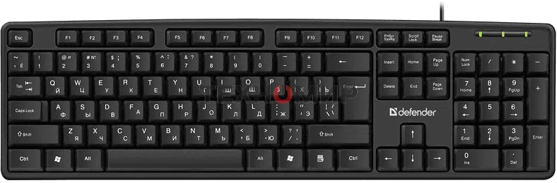 Клавиатура проводная Defender Element HB-520, USB, черный