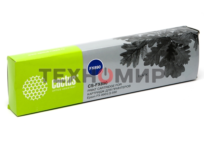 Картридж матричный Cactus CS-FX890 черный (12.7 мм, 17 м, 5 400 000 знаков) для Epson FX-890/LQ-590