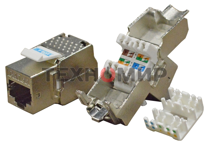 Модуль Keystone RJ45, Cat.5E, STP, 180 градусов