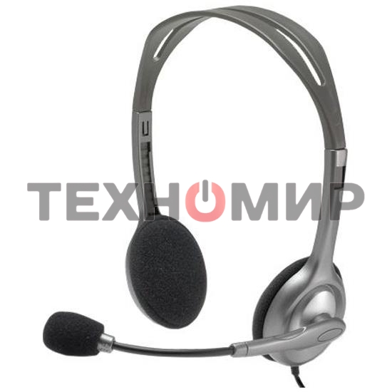Гарнитура проводная Logitech Headset H110 grey (981-000472/981-000271)