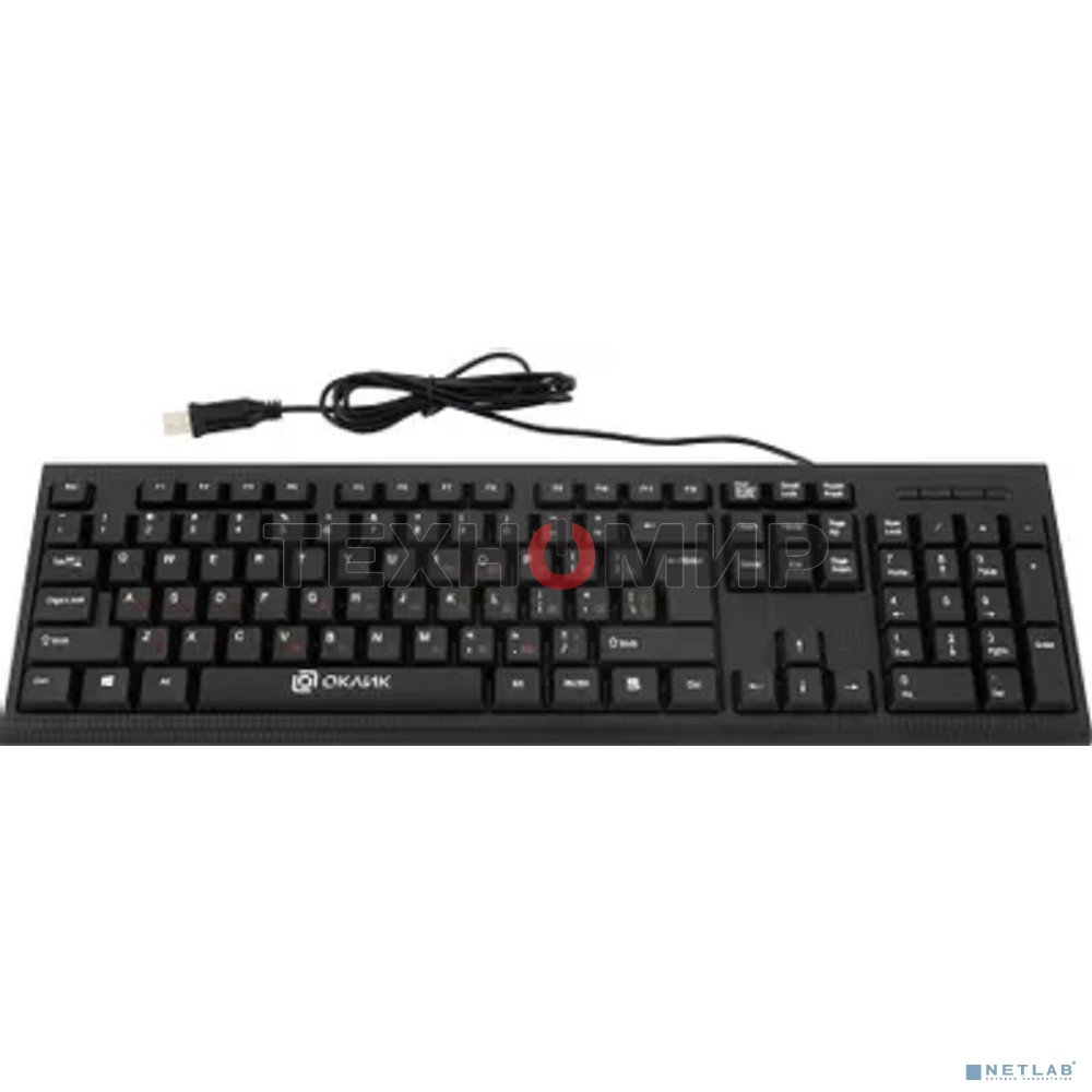 Комплект клавиатура + мышь Oklick 620M клав:черный мышь:черный USB