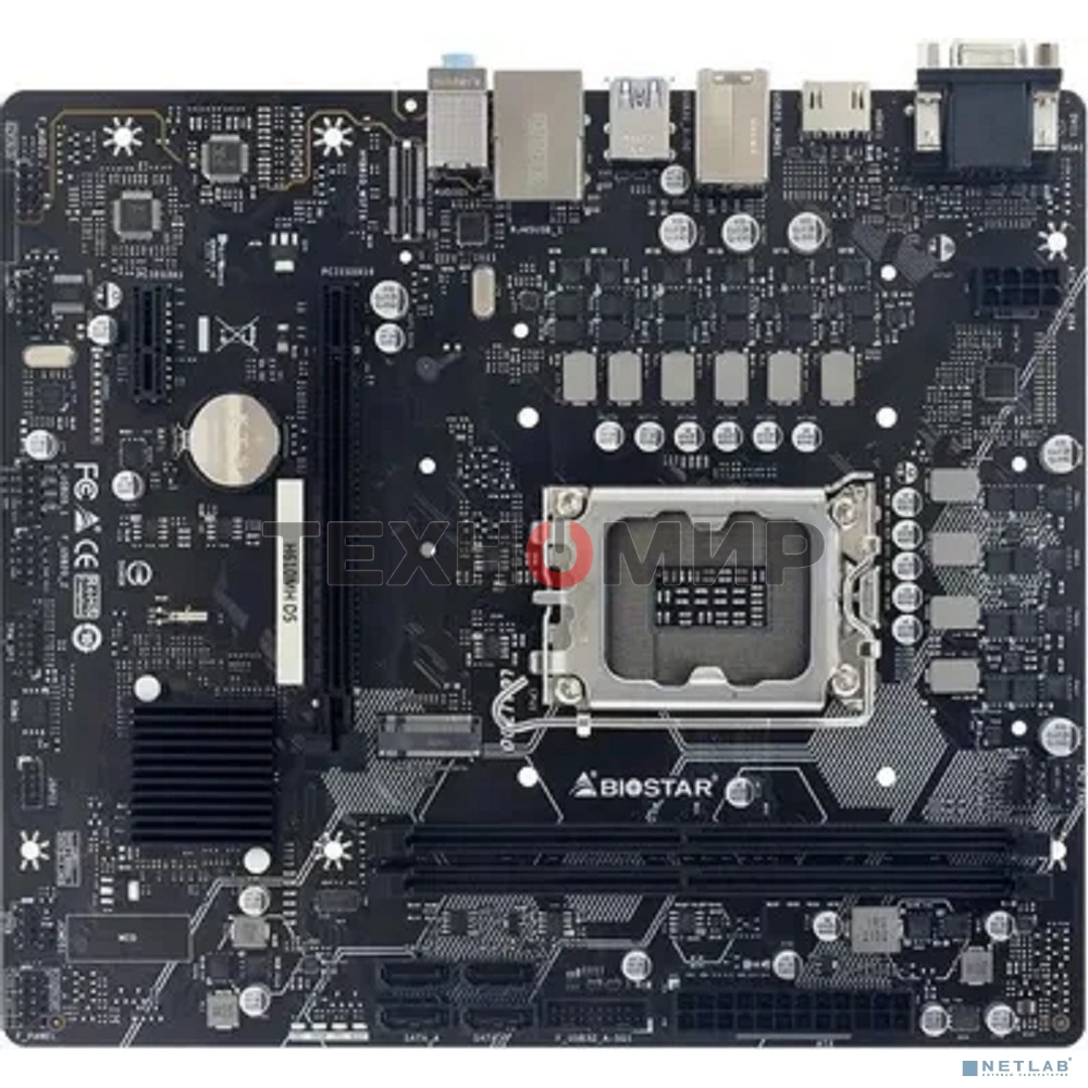 Материнская плата Biostar H610MH D5, LGA 1700, Intel H610, 2xDDR5, 4xSATA, 1xM.2 PCIe 3.0 x4, 1xPCIe 4.0 x16, 1xPCIe x1, 1xHDMI, 1xVGA, 1x 1Gb LAN, 4xUSB-A 2.0, 2xUSB 3.2 Gen 1, 3x3.5 мм, mATX