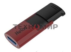 Флешка USB Netac U182 (NT03U182N-032G-30RE), 32Gb, USB 3.0, R/W 70/30, черный/красный