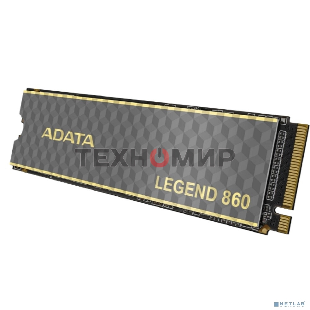 Накопитель SSD ADATA LEGEND 860, 1Tb, PCIe 4.0 x4, 2280, NVMe, R/W 6000/4000, с радиатором