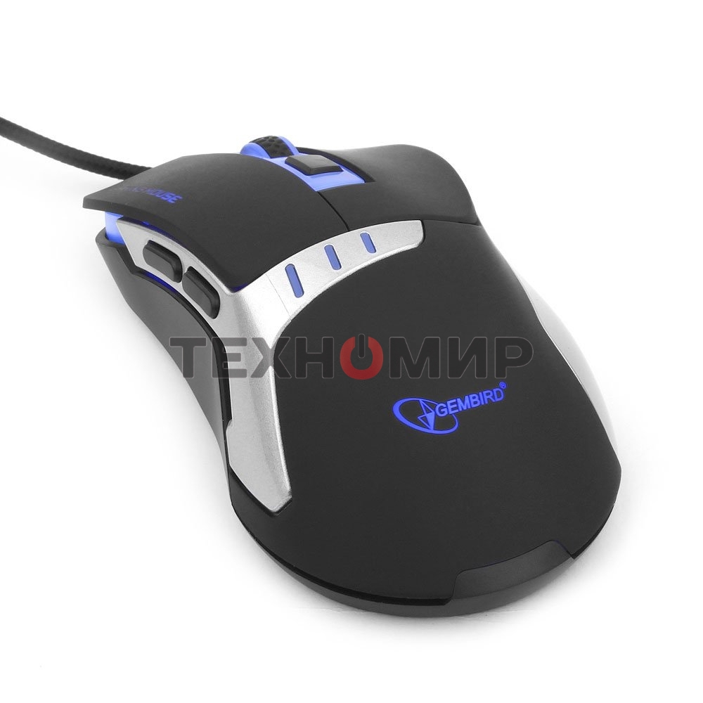 Мышь проводная Gembird MG-520 черный, 3200 dpi, USB, кнопки - 6