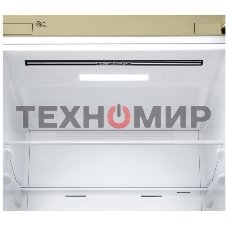 Холодильник LG GA-B509CESL бежевый глянцевый двухкамерный 277/107л морозилка снизу, No Frost